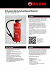 Produktdatenblatt Schaum-Kartuschen-Feuerlöscher SK 6 S und SK 9 S