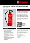 Produktdatenblatt frostsichere Schaum-Aufladefeuerlöscher Sf 6 H und Sf 9 H