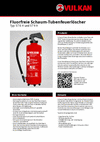 Produktdatenblatt Schaum-Tuben-Feuerlöscher fluorfrei ST 6 H und ST 9 H