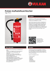 Produktdatenblatt Pulver-Aufladefeuerlöscher P 6 S